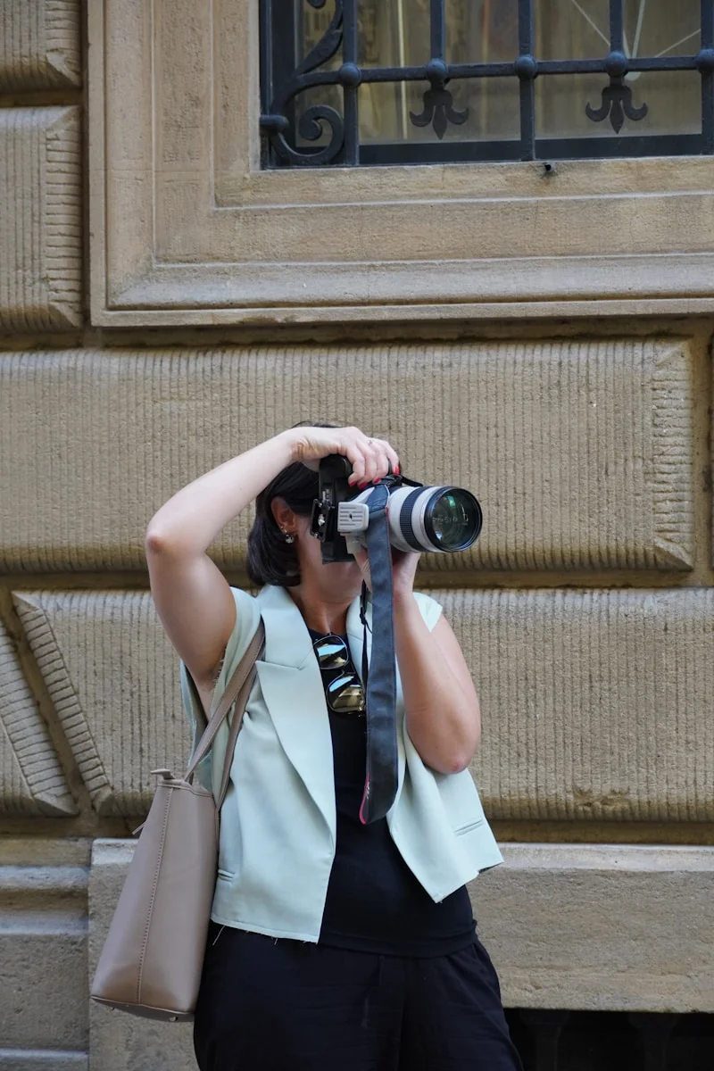 Photographer shooting in manual mode